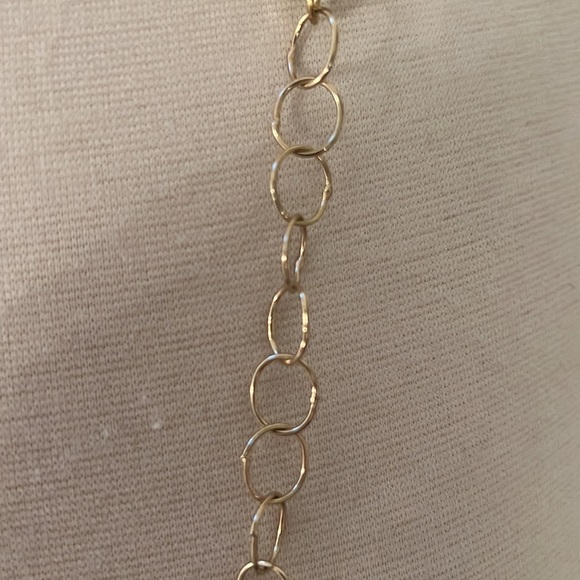 Semiprecious Brown Agate Gold-tone Necklace - Picture 5 of 5